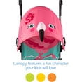 thumbnail image 3 of Cosco Character - carriola de paraguas fácil de almacenar en cualquier lugar con su paraguas compacto plegable, flamenco rosa, 3 of 5
