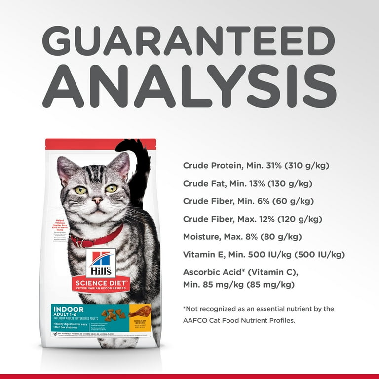Hill s Science Diet Indoor Adult Chicken Recipe Dry Cat Food 3.5 lb bag Natural Fiber Vet Recommended Walmart