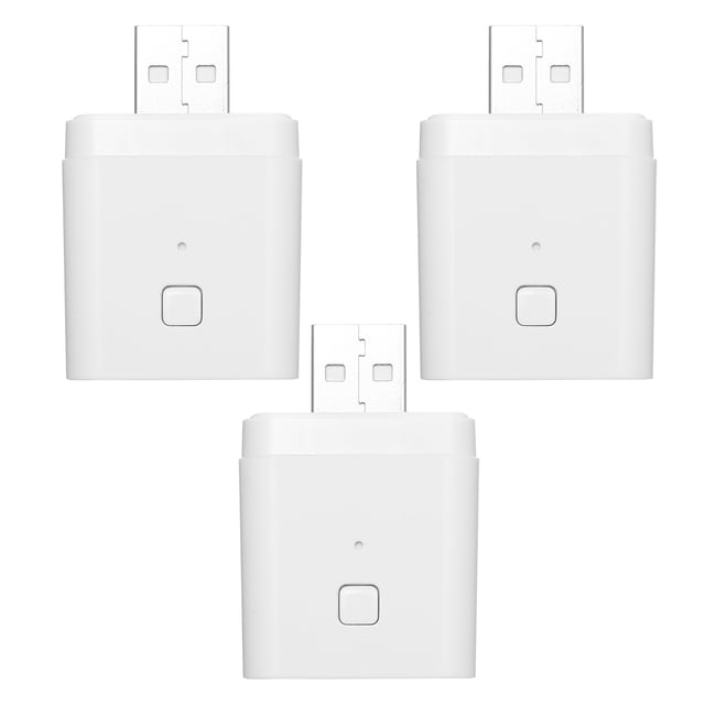 3 Pcs Tuya Micro 5V Adaptateur Sans Fil USB Intelligent Flexible et Portable via Application Tuya Contrôle Vocal Compatible avec la Maison