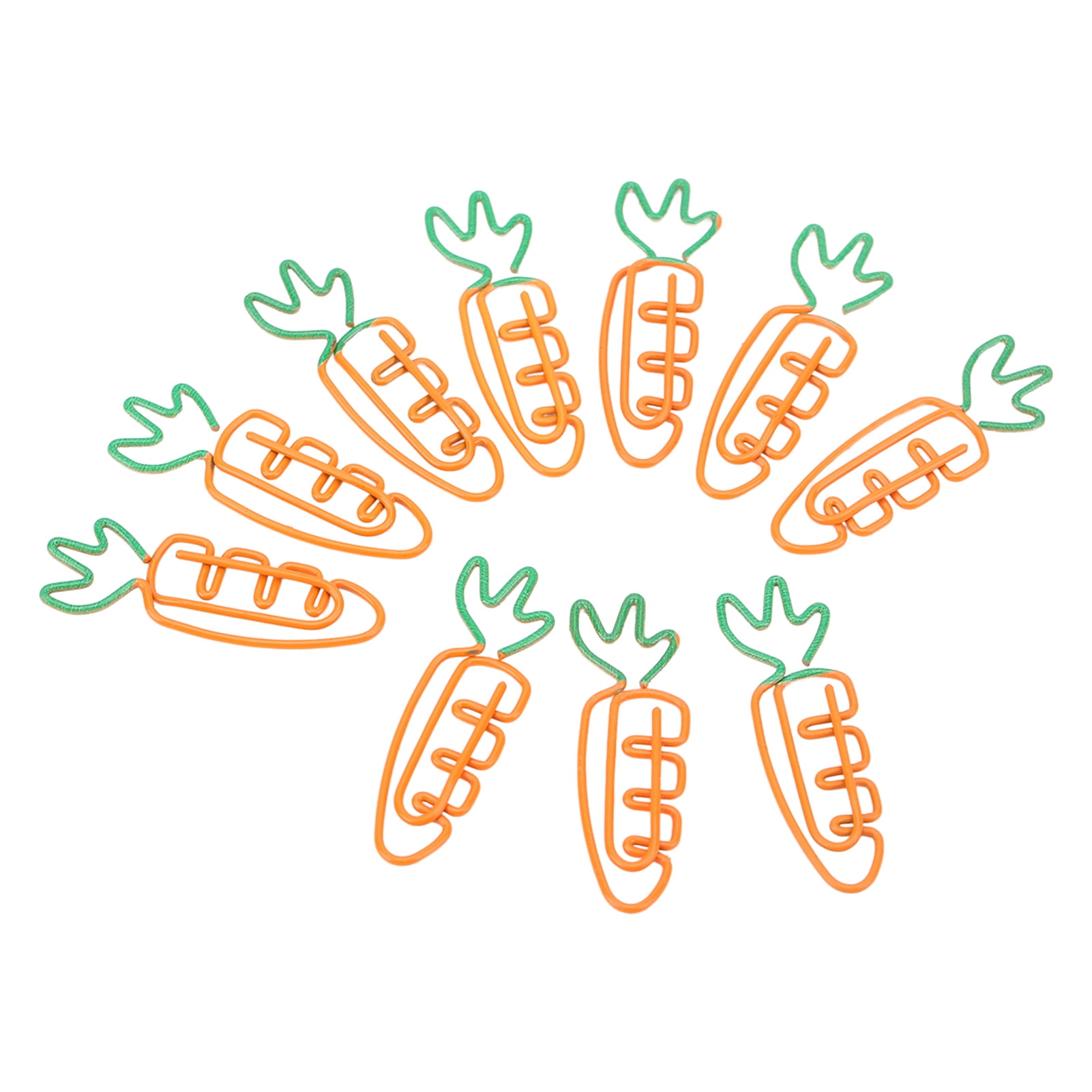 YAHHU 100Pcs Carrot Paper Clips Electroplated Metal Nonslip Rustproof Cute Paper Clips for Document Files Letters Office Desk Stationery Organization Accessories, 5.51 inches / 14.00 cm