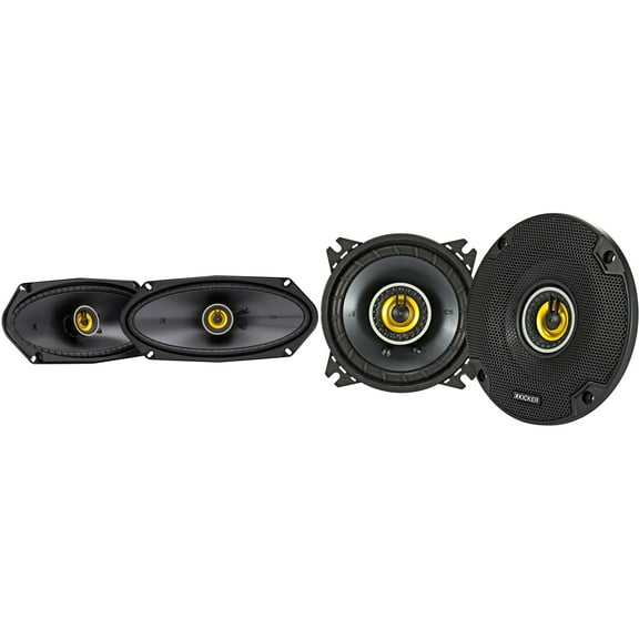 Kicker 50CSC4104 - 4x10" Drop-In Coaxial Speakers w/ 46CSC44 4" Coaxial Bundle