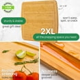 thumbnail image 5 of Greener Chef Oversized Bamboo Cutting Board with Deep Juice Grooves, Single Tone, 2XL, 24”, 5 of 7