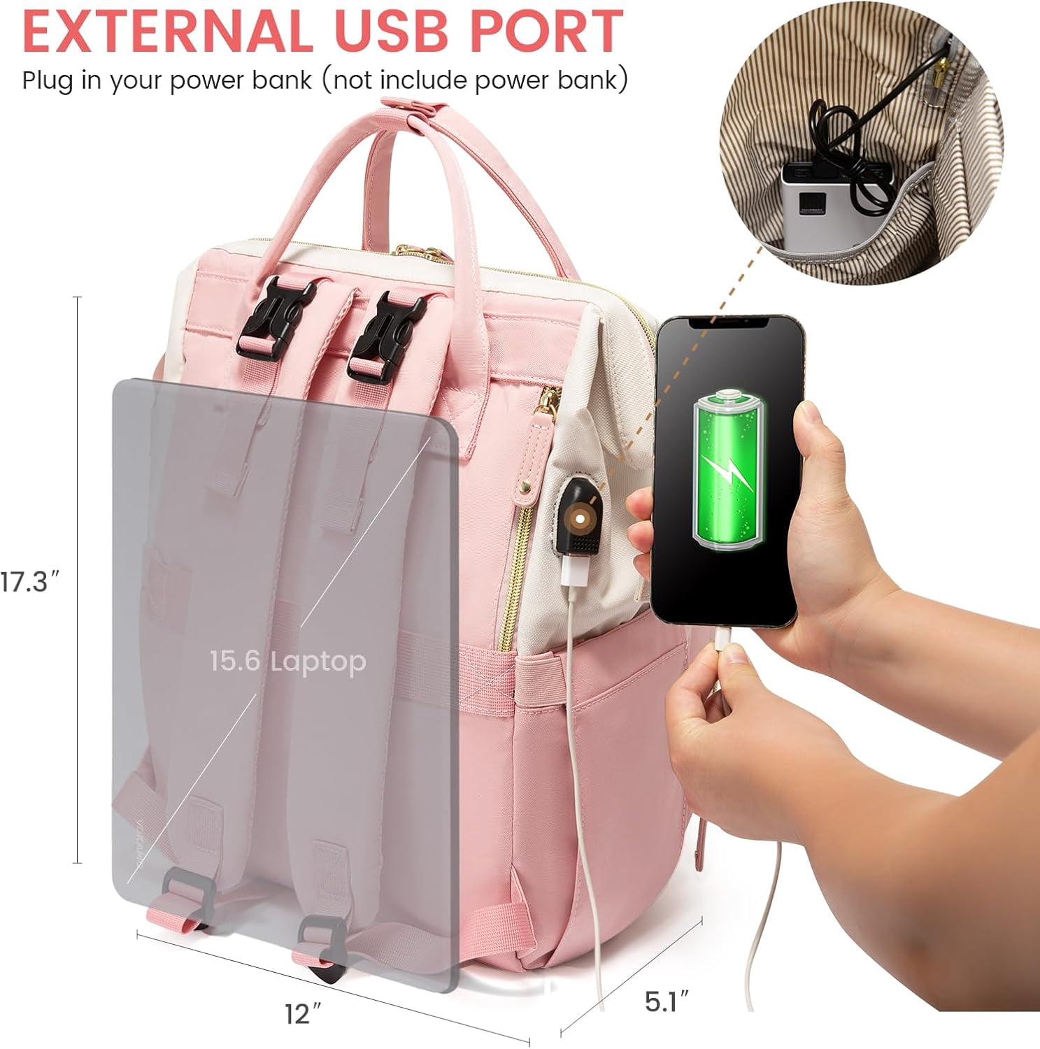Lovevook Diaper Backpack,Large Diaper Bag Mummy Bag for New Mum Daddy,Convenient Work Travel Baby Bag for Office Mummy and Travel Essential Baby Shower