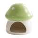 thumbnail image 1 of Casita de cerámica para hámster, escondite para cobayas, con forma de seta, para exteriores, creativa y resistente. Verde, 1 of 9