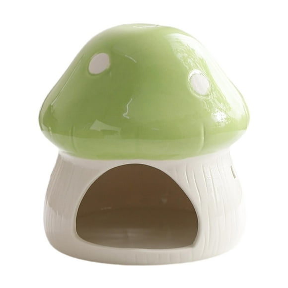 Almencla Maison en Céramique pour Hamster Mignonne d'Extérieur Habitat Robuste pour Rats Gerbilles Écureuils Vert