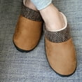 thumbnail image 4 of SLM Men's Bedroom Slippers Faux Fur Lined Non Skid House Shoes Warm, 4 of 8