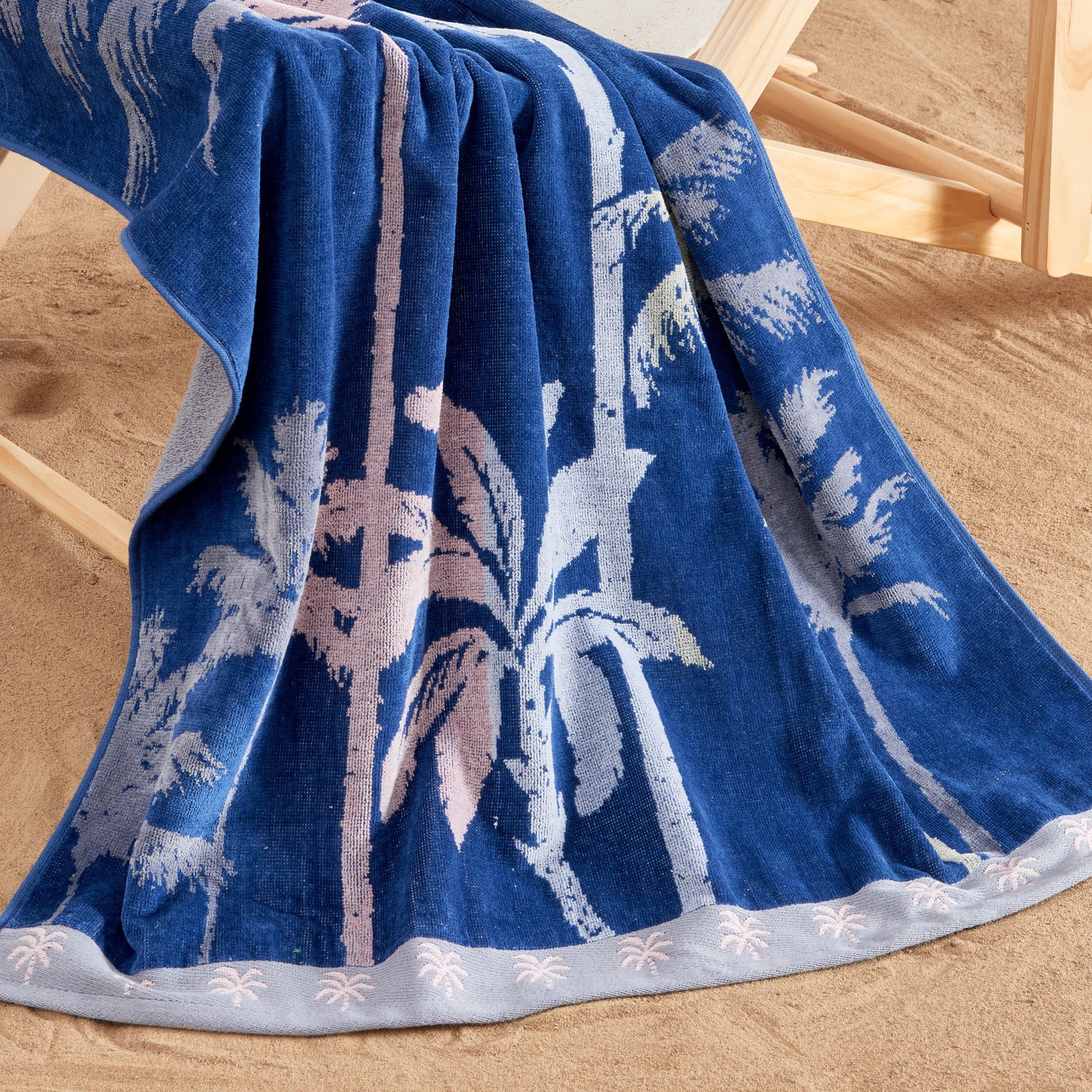 100% Cotton Jacquard 2 Pack 30" x 60" Printed Beach & Pool Towels