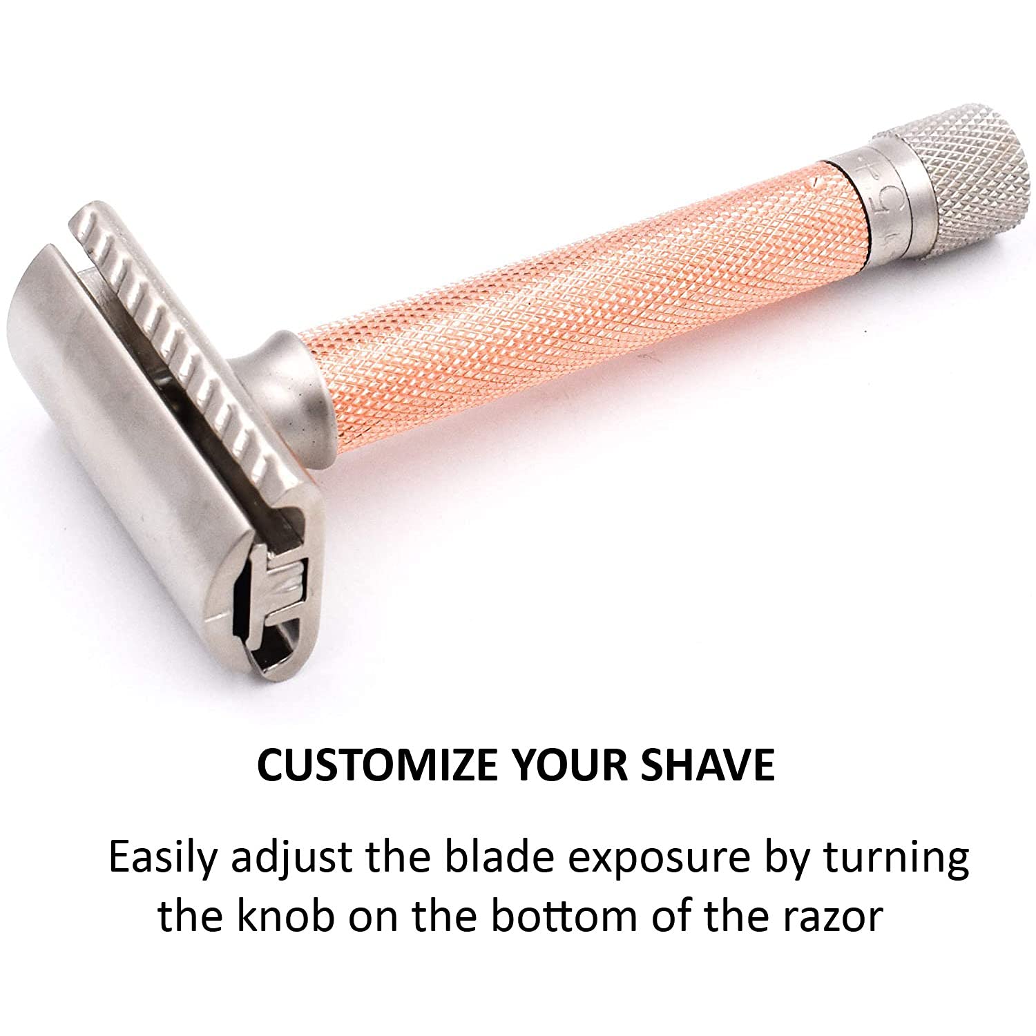 Parker Safety Razor Adjustable Double Edge Safety Razor with 5 Parker Premium Blades