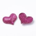 thumbnail image 2 of Resin Cabochons with Glitter Powder Heart Medium Violet Red 16.5x21.5x6~7mm, 2 of 2