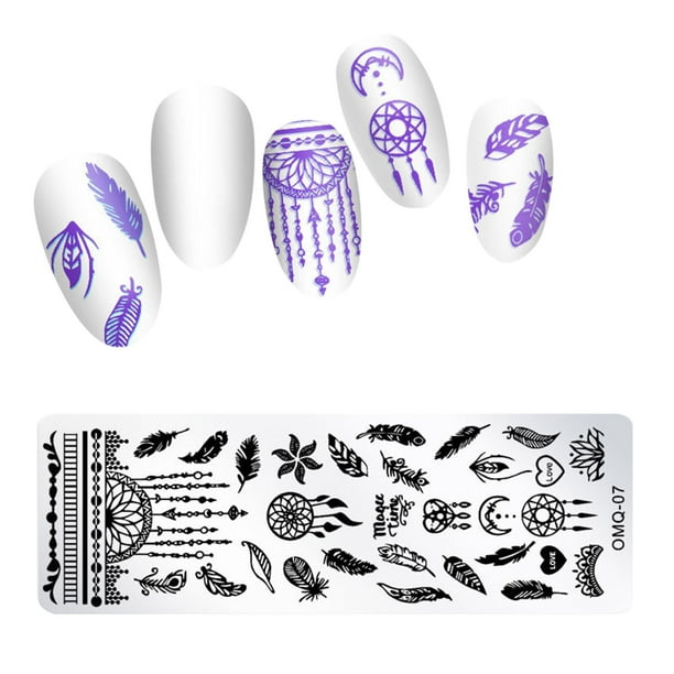 Fiudx Arte de Uñas Navideño, Plantilla de Acero con Estampado de Copos de Nieve, Herramienta de Diseño de Degradado Diy, Técnica de Fácil Aplicación, Uso para Decoración de Uñas, Amantes de La Manicu