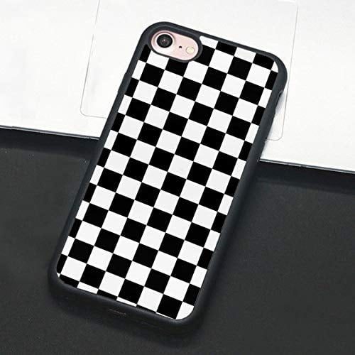 iPhone 6/6s Plus,8 Checkerboard Phone Case for iPhone 11 Pro Max XS Max XR X 8 Plus 7 Plus 8 7 6 6s 5s 5 se Hard Cover Grid Lattice Plaid Tartan Damier House Checkerboard Chessboard Checker Flag