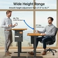 thumbnail image 3 of CHITOOMA Electric Standing Desk with Storage Bag, 48" x 24" Adjustable Height Sit to Stand Desk with 4 Memory Pre-Set, Headphone Hook for Home Office, Rustic Brown, 3 of 8