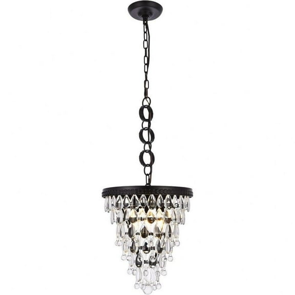 3 Light Pendant in Contemporary Style-16 inches Tall and 13 inches Wide-Black Finish Bailey Street Home 390-Bel-5047334