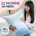 thumbnail image 3 of Blissy Silk Pillowcase - 100% Pure Mulberry Silk - 22 Momme 6A High-Grade Fibers - Silk Pillow Cover for Hair & Skin - Regular, Queen & King with Hidden Zipper (King, Sky Blue), 3 of 8