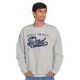 thumbnail image 3 of World's Greatest Dad Number 1 Father Men's Big & Tall Crewneck Sweatshirt Brisco Brands 4X, 3 of 5