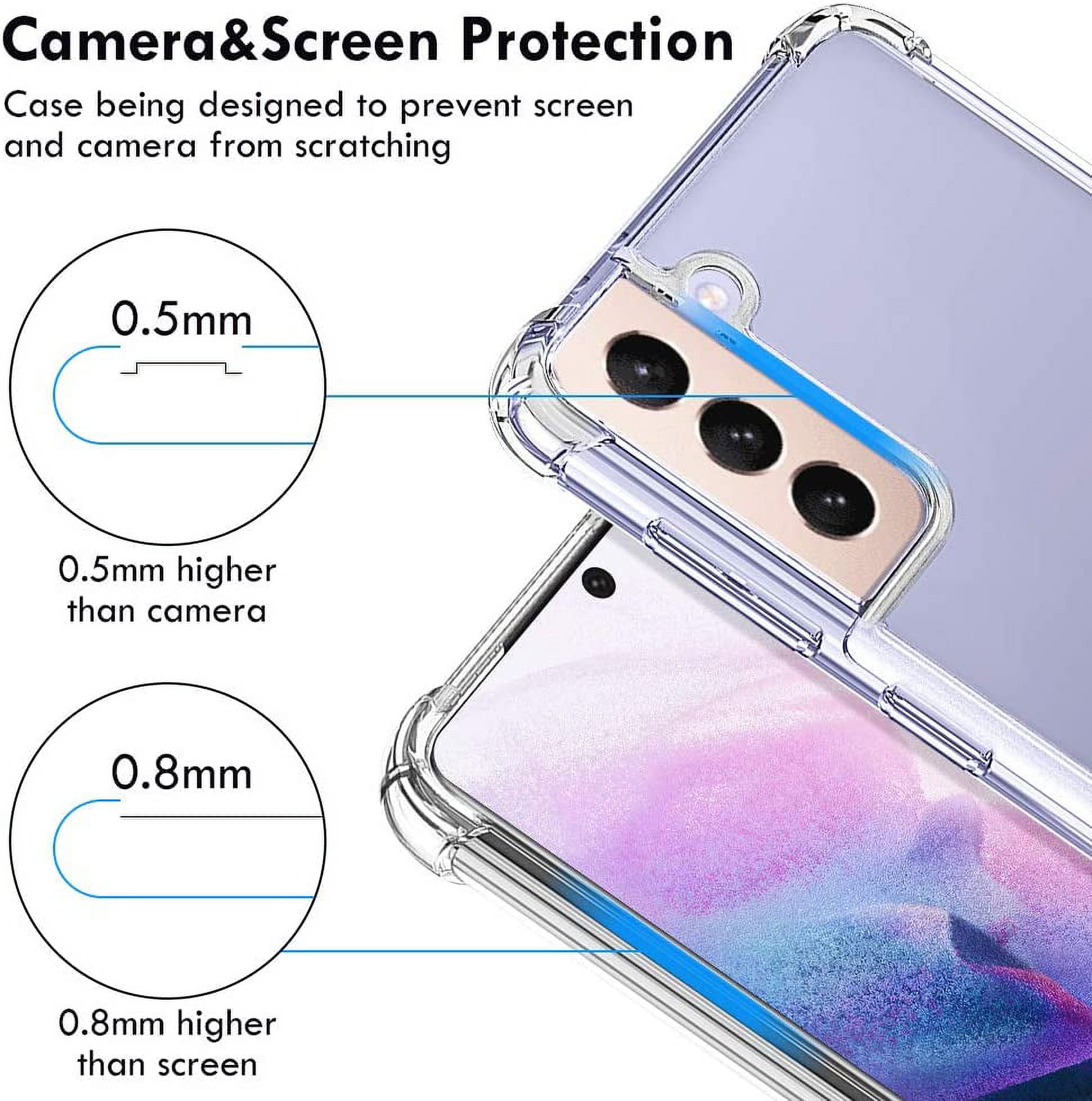 Njjex Galaxy S21 Ultra / Galaxy S21 / Galaxy S21 Plus 5G Case, Njjex Galaxy S21+ Crystal Clear Shock Absorption Technology Bumper Soft TPU Cover Case for Samsung Galaxy S21 Plus 5G 2021 -Clear - image 5 of 7