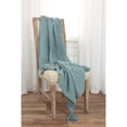 thumbnail image 4 of Rizzy Home  Ikat Textured Cotton Throw Teal, 4 of 5