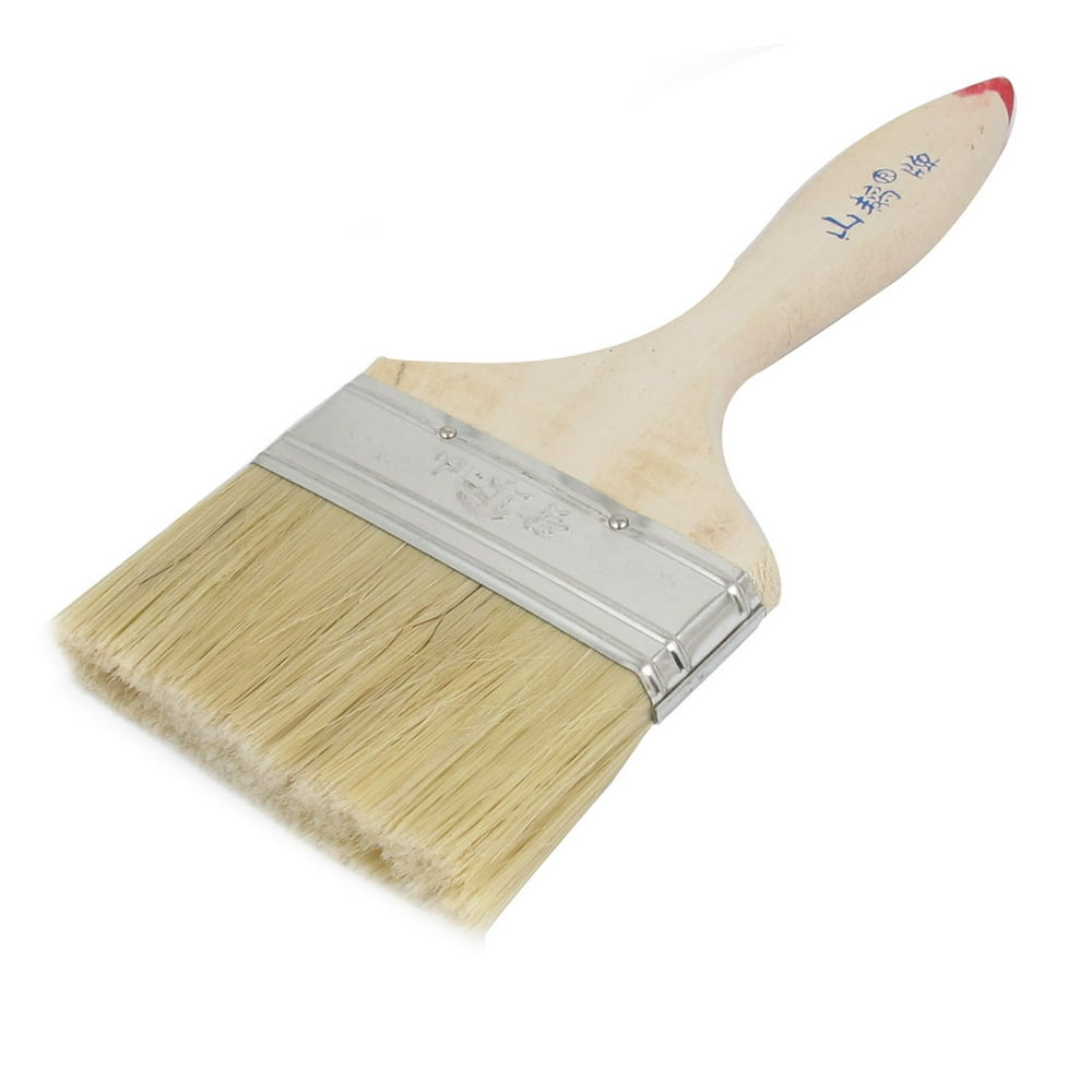 10cm Width Beige Soft Bristle Painting Drawing Oil Paint Brush Pen