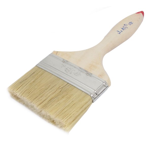 10cm Width Beige Soft Bristle Painting Drawing Oil Paint Brush Pen