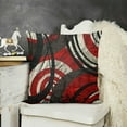 thumbnail image 2 of YINGXI  Red Black Grey Abstract Throw Pillow Cover,Red and Black Pillow Covers, Modern Geometric Decorative Throw Cushion Cover for Bedroom Couch Sofa Living Room Decor 12x12in, 2 of 5