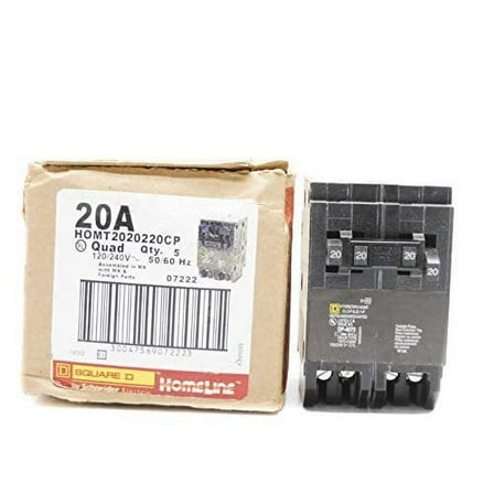 Square D Circuit Breaker HOMT2020220CP - 20A 120/240V - Pack of 5