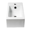 thumbnail image 3 of Pemberly Row 20" Small Rectangular Wall Mounted Ceramic Sink with Faucet Hole, 3 of 5