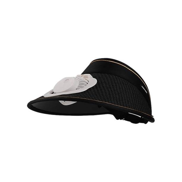 Sombrero para el sol con ventilador de carga USB, protección solar, parasol para viajes al aire libre, equitación, playa, sombrero para el sol vacío