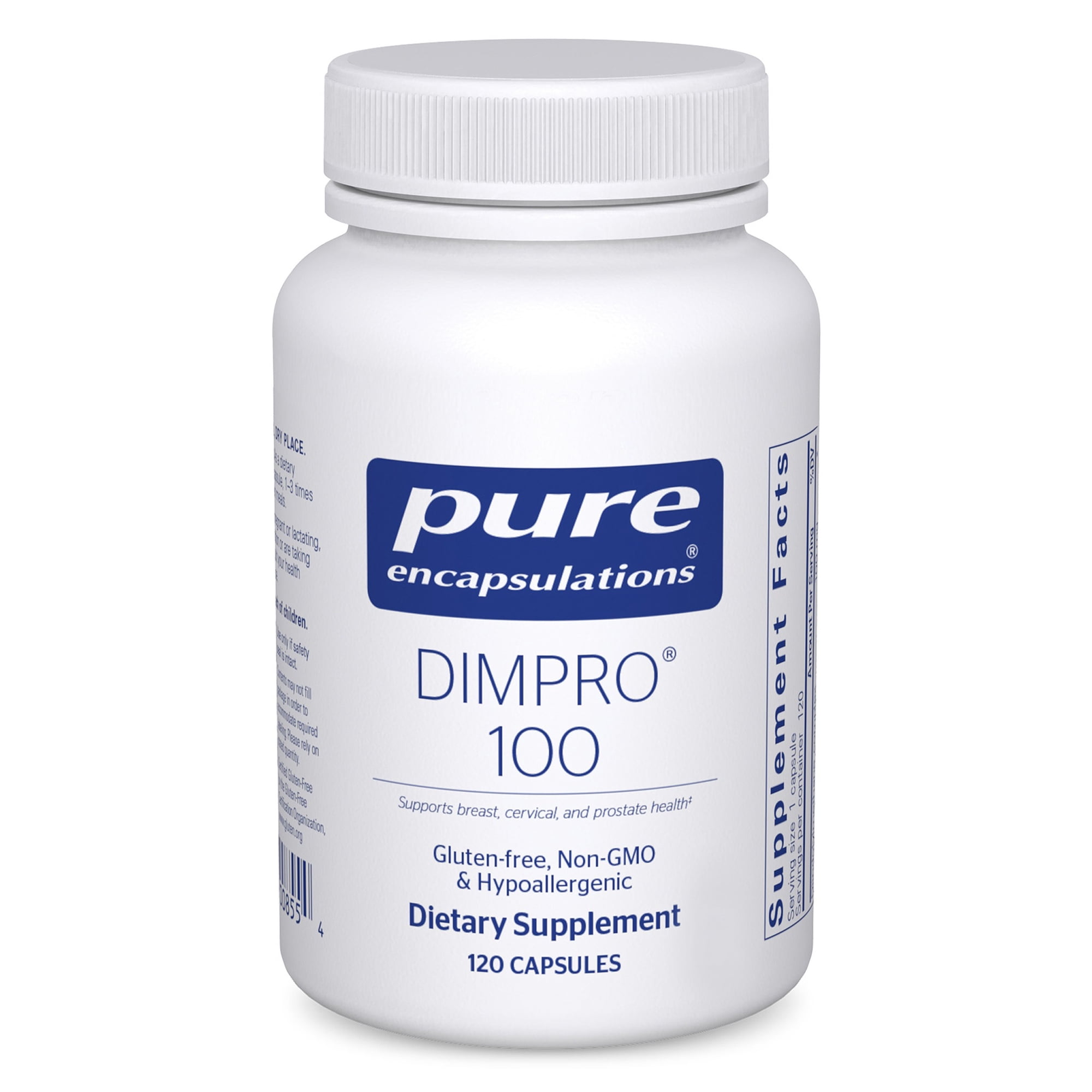 Pure Encapsulations DIMPRO 100 - Diindolylmethane Supplement - for Breast, Cervical & Prostate Health* - Gluten Free & Vegan - 120 Capsules