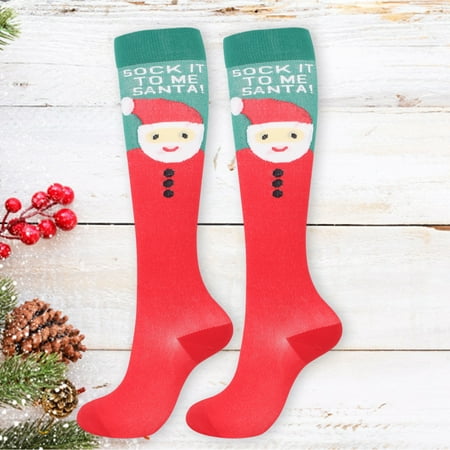 

KEUSN Women s Performance Cotton Pad Sports Leisure Socks Christmas Pattern Socks For Women