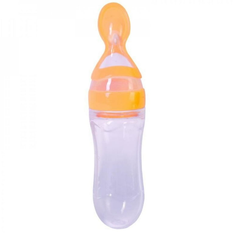 Factory Price 1 pc Newborn Bottles Squeezing Feeding Spoon Toddler Silica Gel Feeding Bottle Rice Cereal Bottle Food Supplement