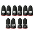 thumbnail image 1 of 5 Paires de Manchons de Protection pour Téléphone Portable Gaming Anti-Empreintes Respirants 24 Broches Tricotés Réutilisables Gants Rouges, 1 of 9