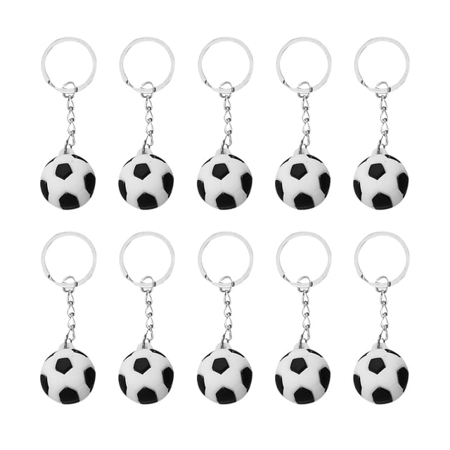 KAKOWELY 10 mini llaveros de fútbol, creativos, colgantes para llaves.