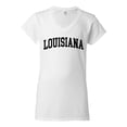 thumbnail image 2 of Wild Bobby State of Louisiana College Style Women Standard V-Neck Tee, 2 of 6
