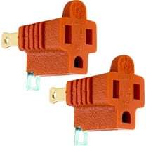 GE 14404 Polarized Grounding Adapter Plug, 2 Pk
