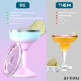 thumbnail image 2 of 14 oz Insulated Margarita Glass, Cocktail Tumbler with Lid, Stainless Steel Vacuum Insulated, Keeps Drinks Cold for 12 Hours (Green Pink), 2 of 5