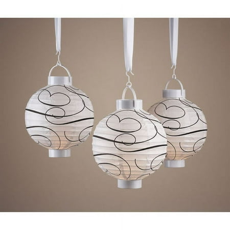Wilton Round Swirl Lanterns Black/white