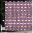 thumbnail image 3 of Ambesonne Vintage Shower Curtain, Overlapping Diagonal Shapes, 69"Wx84"L, Pale Eggplant and Mustard, 3 of 4