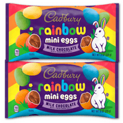 Cadbury Easter Rainbow Mini Eggs - 8oz (2 pack) Rainbow Candy Coated Milk Chocolate Seasonal Easter Basket Candy or Egg Filler
