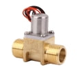 thumbnail image 4 of Válvula de agua solenoide eléctrica de bi-estable G1 / 2 de latón universal 3.6V DC, 4 of 5