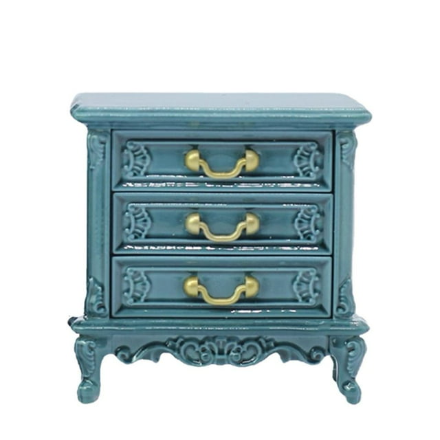 AMERTEER Maisons de Poupées Miniature Commode Européenne Chambre Table de Chevet Rangement
