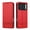 Red, variant on For iPhone 18 Pro PU Leather Wallet Flip Case, 3 Card Slots, ID Window & Cash Pocket, Magnetic Closure, Shock-Absorbing TPU Inner Shell, Slim Folio Protective Cover,Black