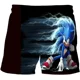 thumbnail image 4 of Pantalones de playa para niños de 4 a 14 años, pantalones cortos Sonic The Hedgehog, pantalones Harajuku para niñas y niños, estampado de dibujos animados en 3D, 4 of 5