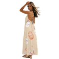 thumbnail image 4 of Women Dress Oversize Style Open-Back Design-Rabbit Flower Egg Pattern Patterng, 4 of 6