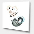 thumbnail image 3 of Designart Little Penguin With Stars and Planets I Canvas Wall Art, 3 of 4
