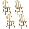 thumbnail image 1 of Costway 4 PCS Vintage Windsor Dining Side Chair Wood Spindleback Kitchen Natural, 1 of 10