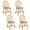 natural, variant on Costway Set of 4 Vintage Windsor Dining Side Chair Wood Spindleback Kitchen Room White