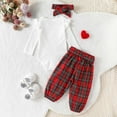 thumbnail image 6 of Baby Girls Christmas Outfits Ribbed Romper Bodysuit Pants Set Fall Winter Outfits Baby Girls Clothes, 6 of 6