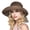Dark Coffee One Size, variant on Eonox Summer Wide Brim Sun Hat Sunscreen Cap Bow Foldable Solid Color Straw Hat