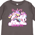 thumbnail image 4 of Inktastic My Aunt Loves Me Unicorn Girls Long Sleeve Toddler T-Shirt, 4 of 5