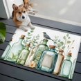 thumbnail image 3 of 2x3 Ft Entryway Area Rug, Green Eucalyptus Leaves Kitchen Rug Runner Washable Floor Mat, Watercolor Vase Birds Botanical Non Slip Indoor Door Mat Throw Carpet for Bathroom Living Room Bedroom, 3 of 8